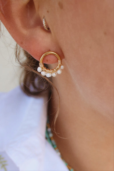 Boucles Noce perles d'eau douce
