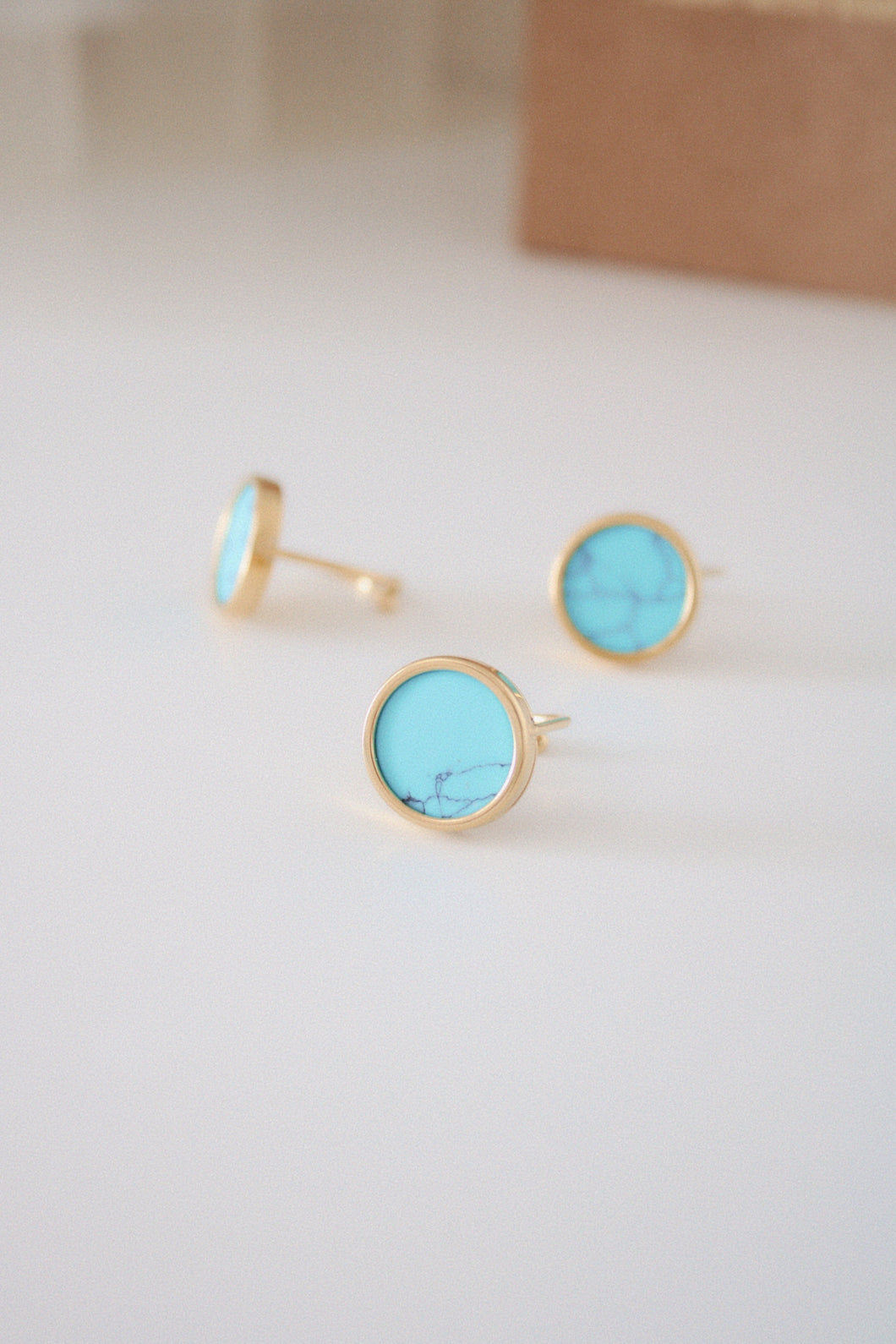 Bague ronde turquoise