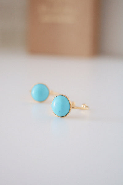 Bague ronde turquoise