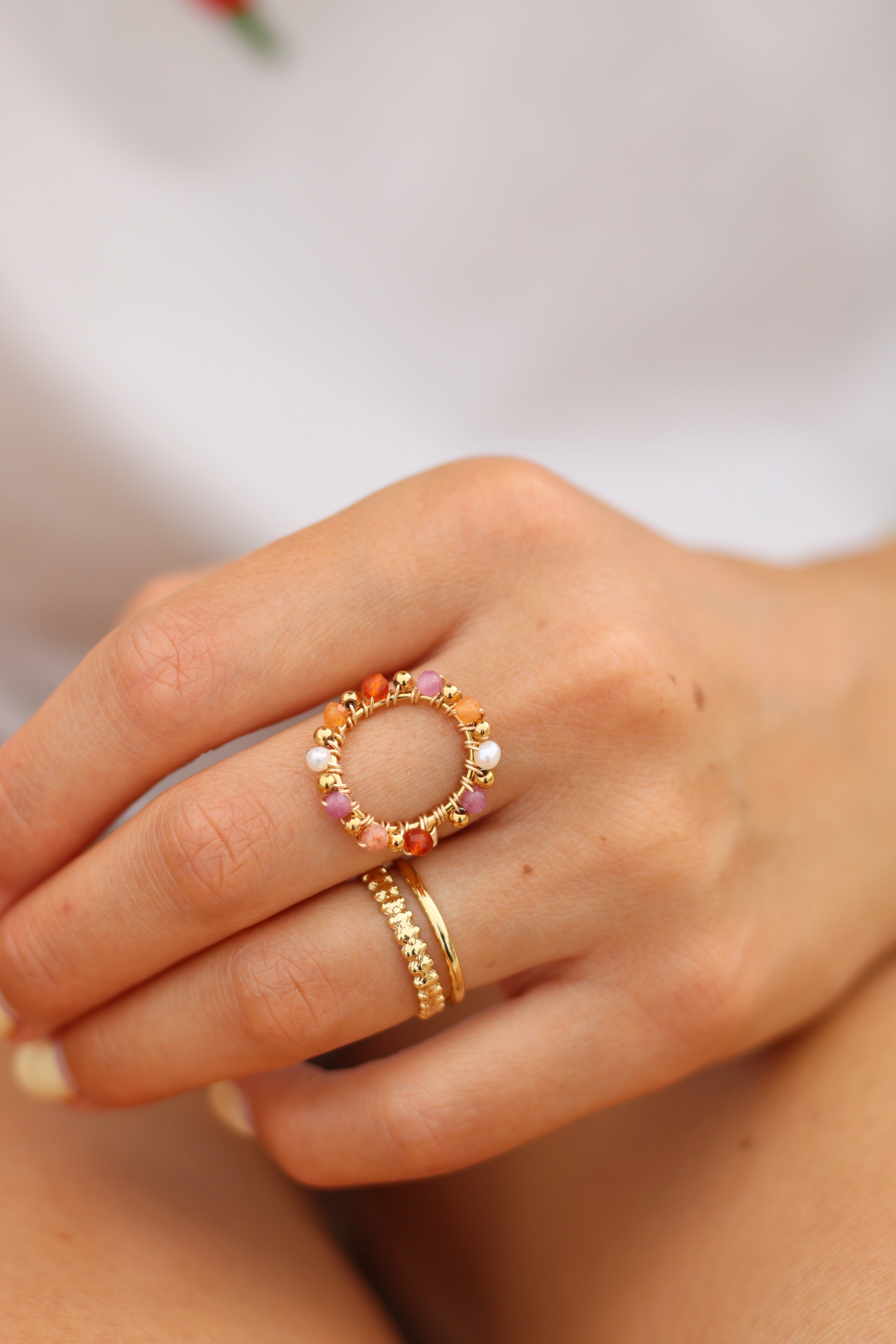 Bague tissée *orange*