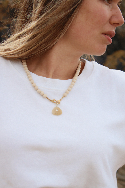 Collier Pio jaspe fossil