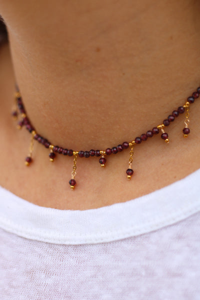 Collier Ambroise grenat