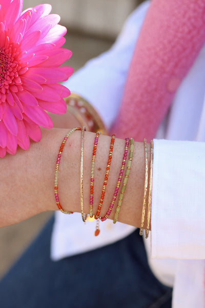 Bracelet double Hazel péridot