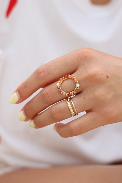Bague tissée *orange*
