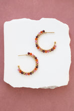 Charger l&#39;image dans la galerie, Créoles Azilis grenat
