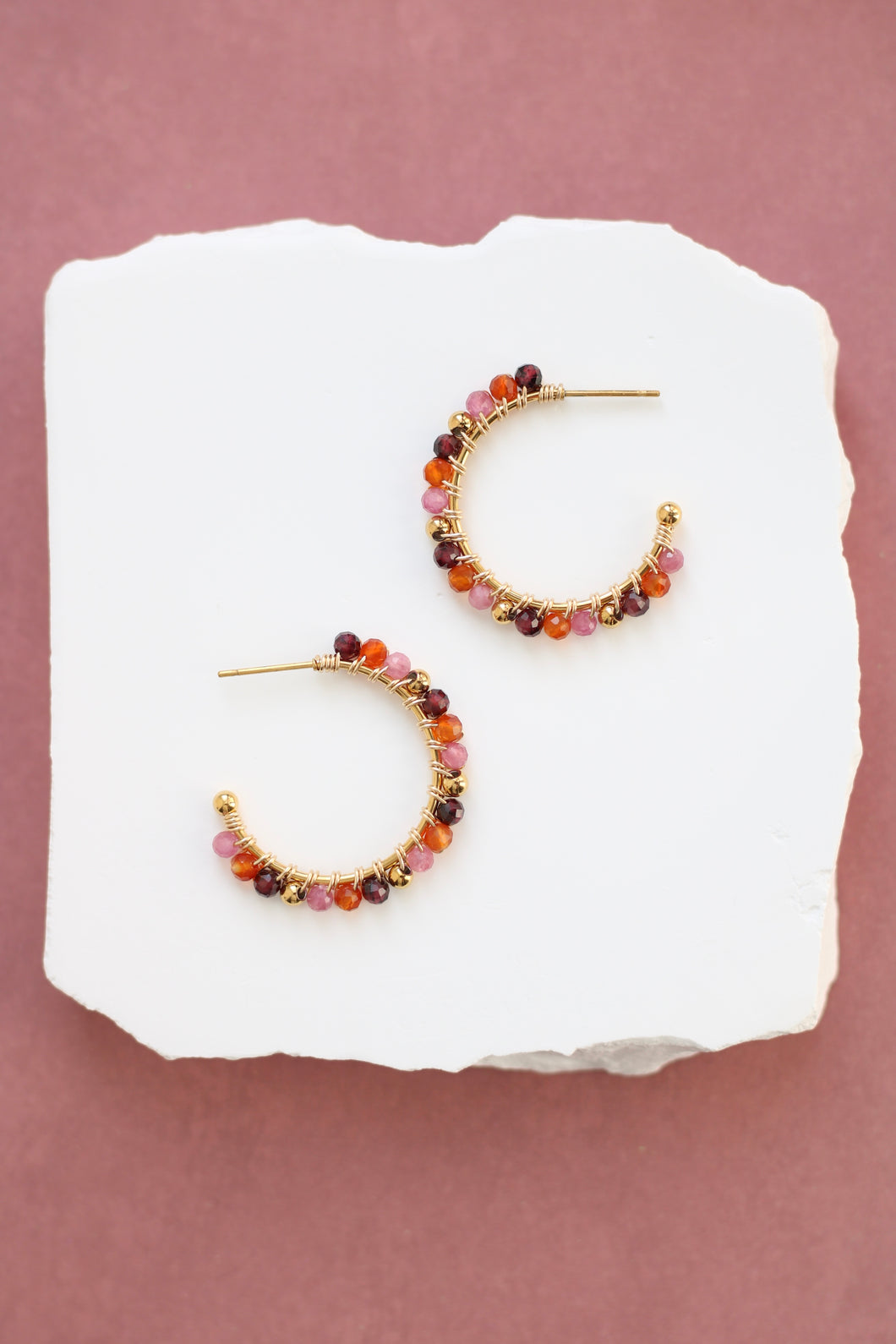 Créoles Azilis grenat