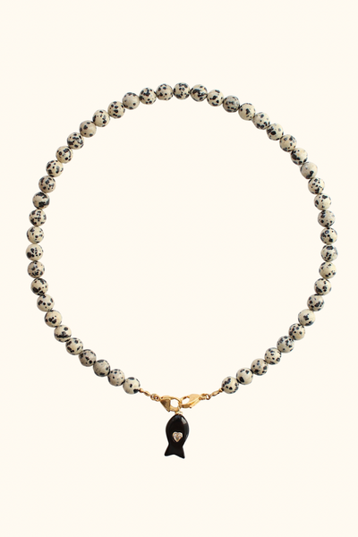 Collier Pio jaspe dalmatien