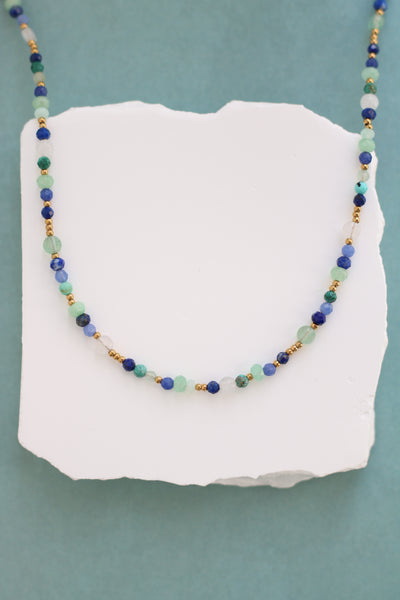 Collier Dahlia lapis lazuli