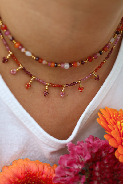 Collier Sienna grenat