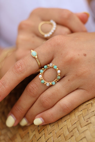 Bague tissée *turquoise*
