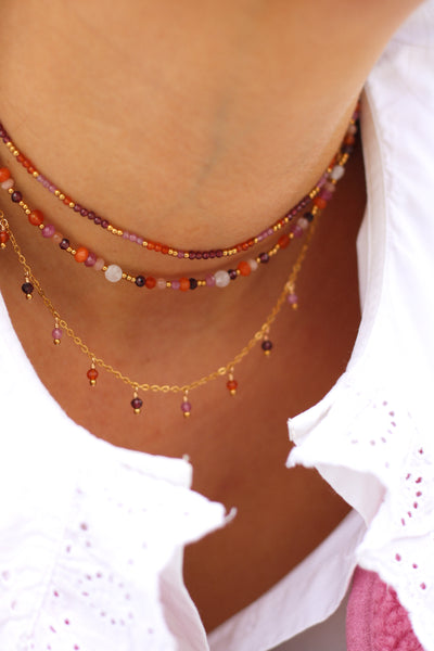 Collier Hazel grenat