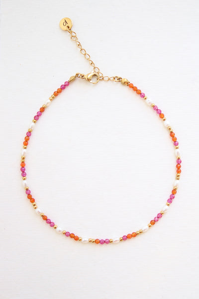 Bracelet de cheville Gisèle *fushia*