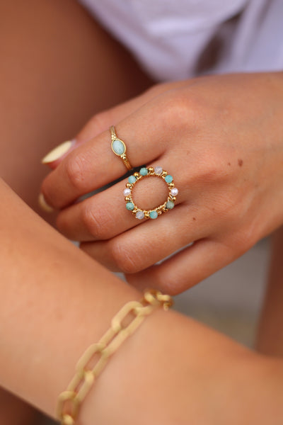Bague tissée *turquoise*