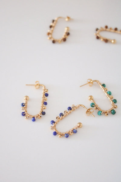 Boucles Rita lapis lazuli