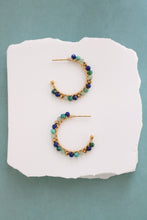 Charger l&#39;image dans la galerie, Créoles Azilis lapis lazuli
