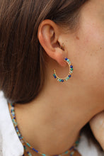 Charger l&#39;image dans la galerie, Créoles Azilis lapis lazuli
