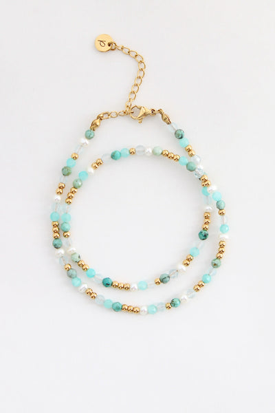 Bracelet double Harlem *turquoise*