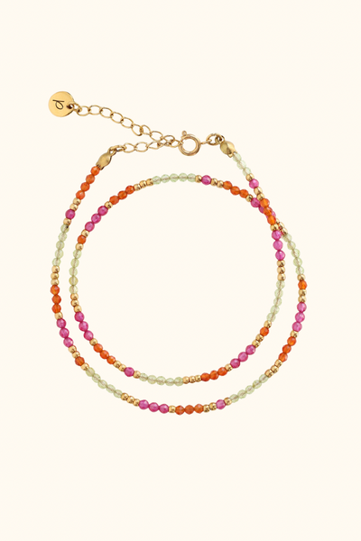 Bracelet double Hazel péridot
