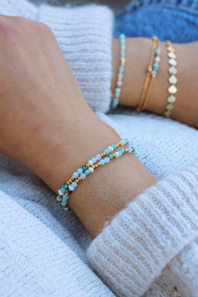 Bracelet double Harlem *turquoise*
