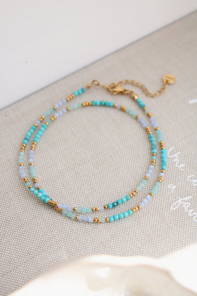 Bracelet double Hazel turquoise