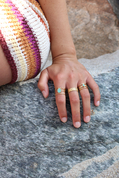 Bague Palmyre amazonite